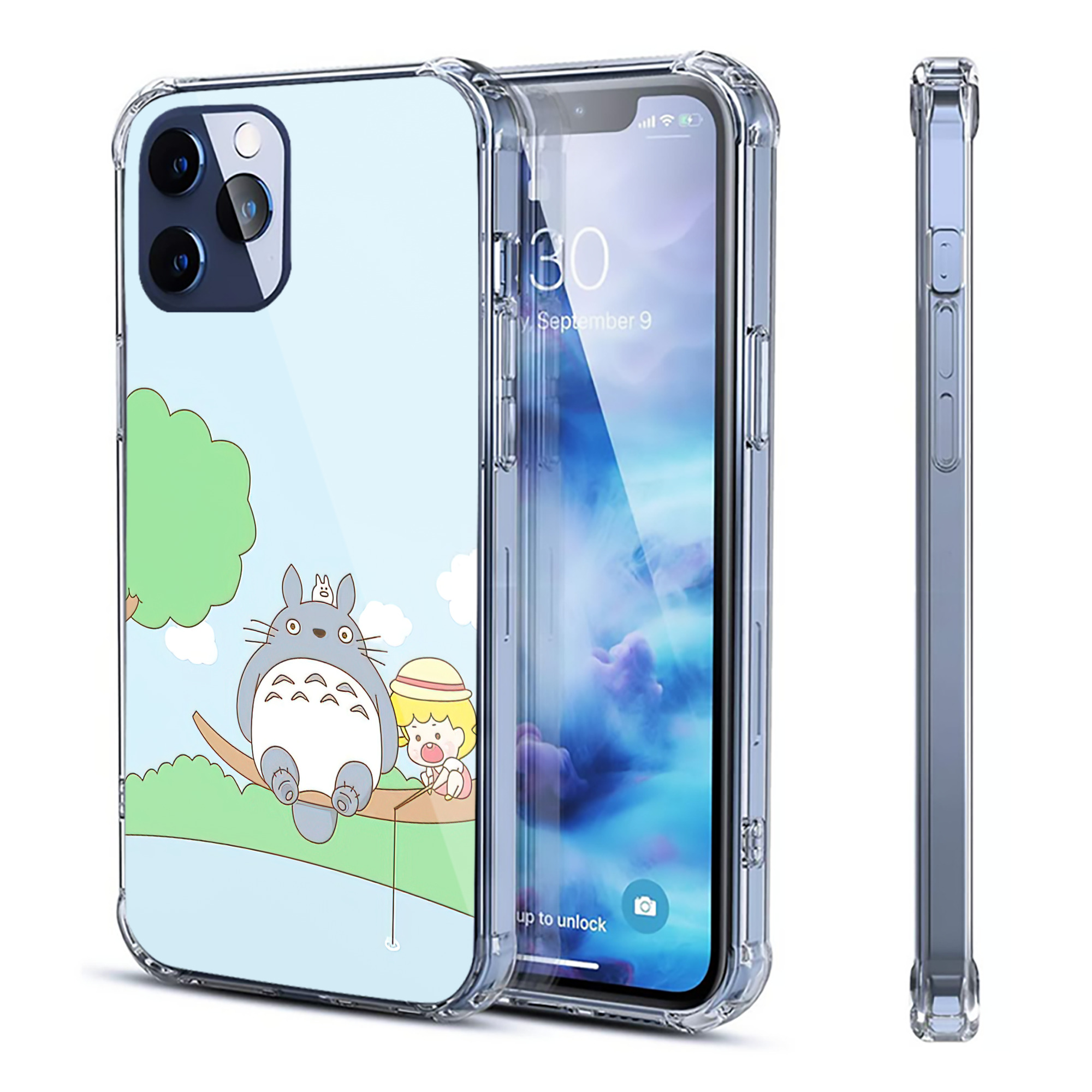 （画像用） となりのトトロ 草壁メイ 草壁サツキ My Neighbor Totoro Satsuki Kusakabe Mei Kusakabe 【iPhone 12シリーズ対応】透明スマホケース（クリアソフトケース）